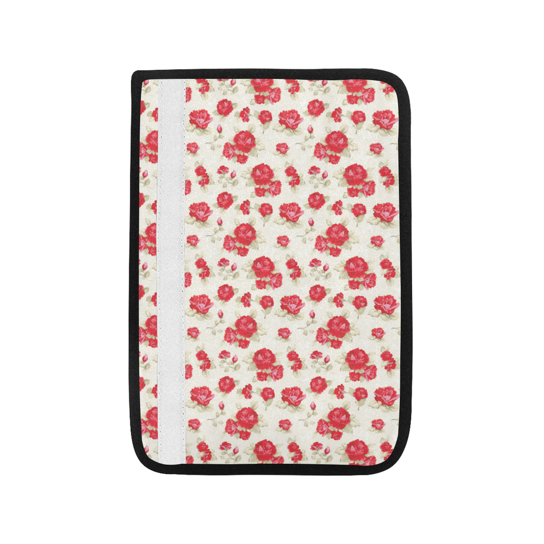 Rose Pattern Print Design 01 Car Seat Belt Cover
