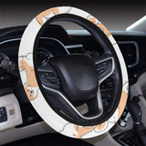 shiba inu dog pattern Car Steering Wheel Cover