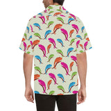Colorful Chameleon lizard pattern Men's All Over Print Hawaiian Shirt