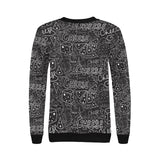 Handwritten cheese pattern Women's Crew Neck Sweatshirt