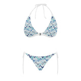 zigzag  chevron blue pattern Sexy Bikinis Two-Piece Swimsuits