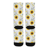 beautiful sunflowers pattern Crew Socks