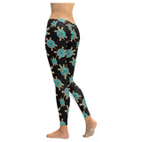 Sea turtle blue stone pattern Women's Legging Fulfilled In US