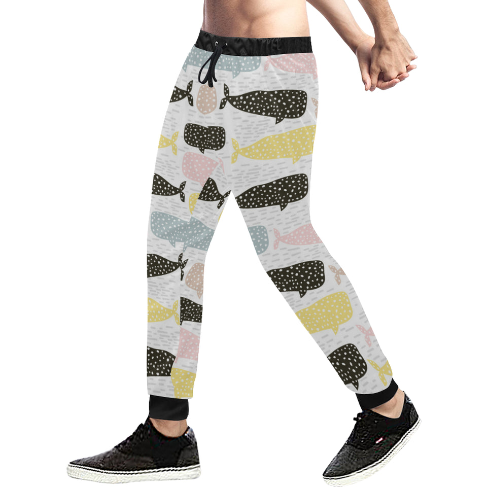 Whale dot pattern Unisex Casual Sweatpants
