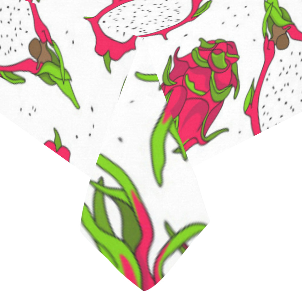 dragon fruits white background Tablecloth