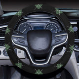 Deer Christmas new year pattern argyle Car Steering Wheel Cover