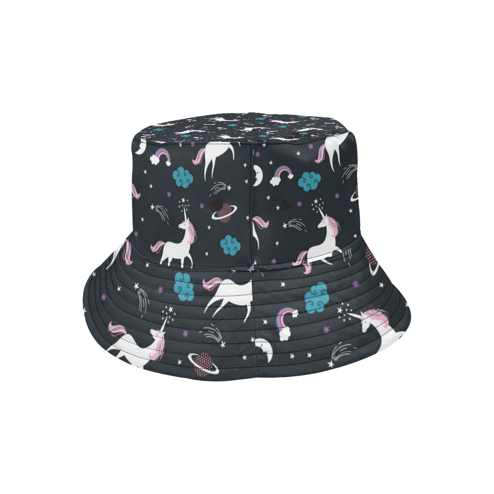 unicorn rainbows moon clound star pattern Unisex Bucket Hat