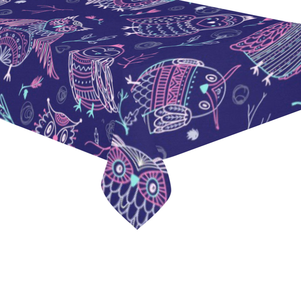Cute owls pattern boho style ornament Tablecloth