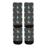Deers star tree pattern Crew Socks