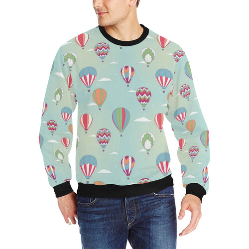 Hot Air Balloon design Pattern Men's Crew Neck Sweatshirt