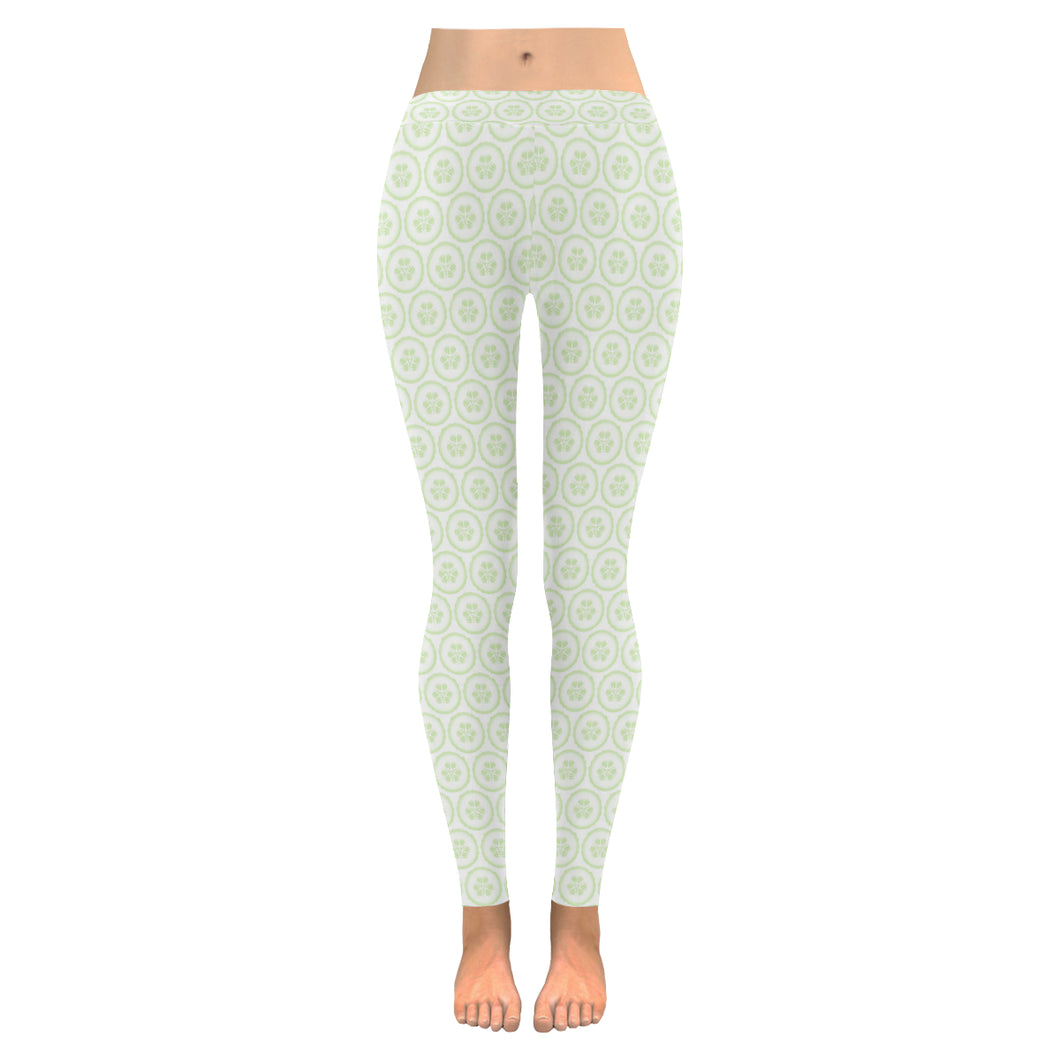 Cucumber pattern background Women's Legging Fulfilled In US