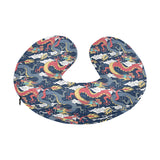 Blue red dragon cloud pattern U-Shaped Travel Neck Pillow