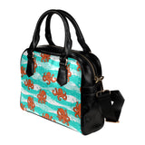 Octopuses sea wave background Shoulder Handbag