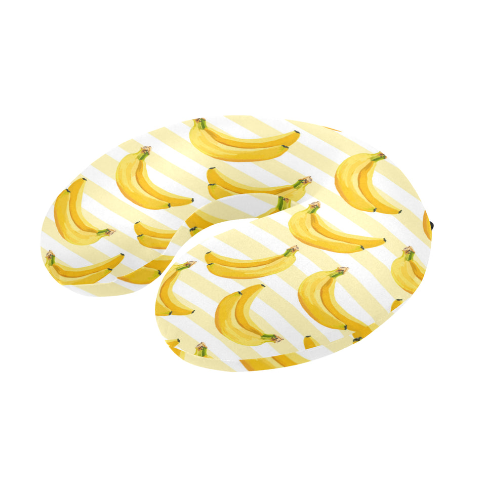 Banana pattern blackground U-Shaped Travel Neck Pillow
