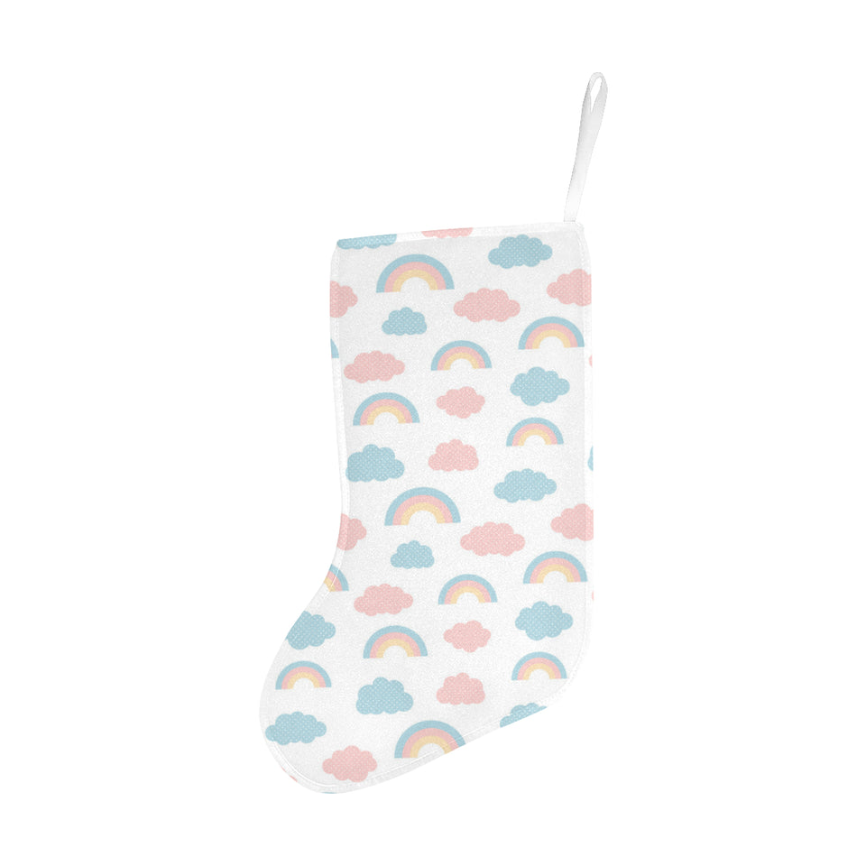 Cute rainbow clound pattern Christmas Stocking
