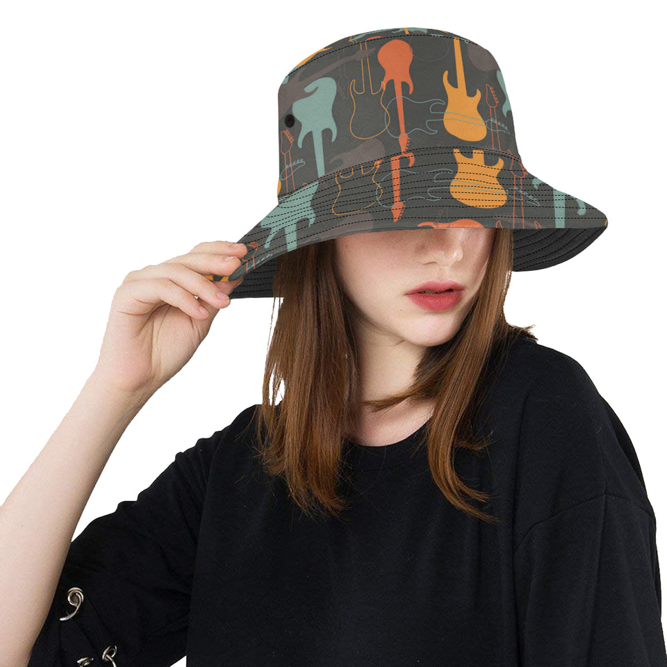 electric guitars pattern Unisex Bucket Hat