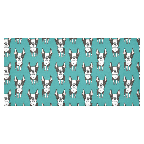 Hand drawn boston terrier dog pattern Tablecloth