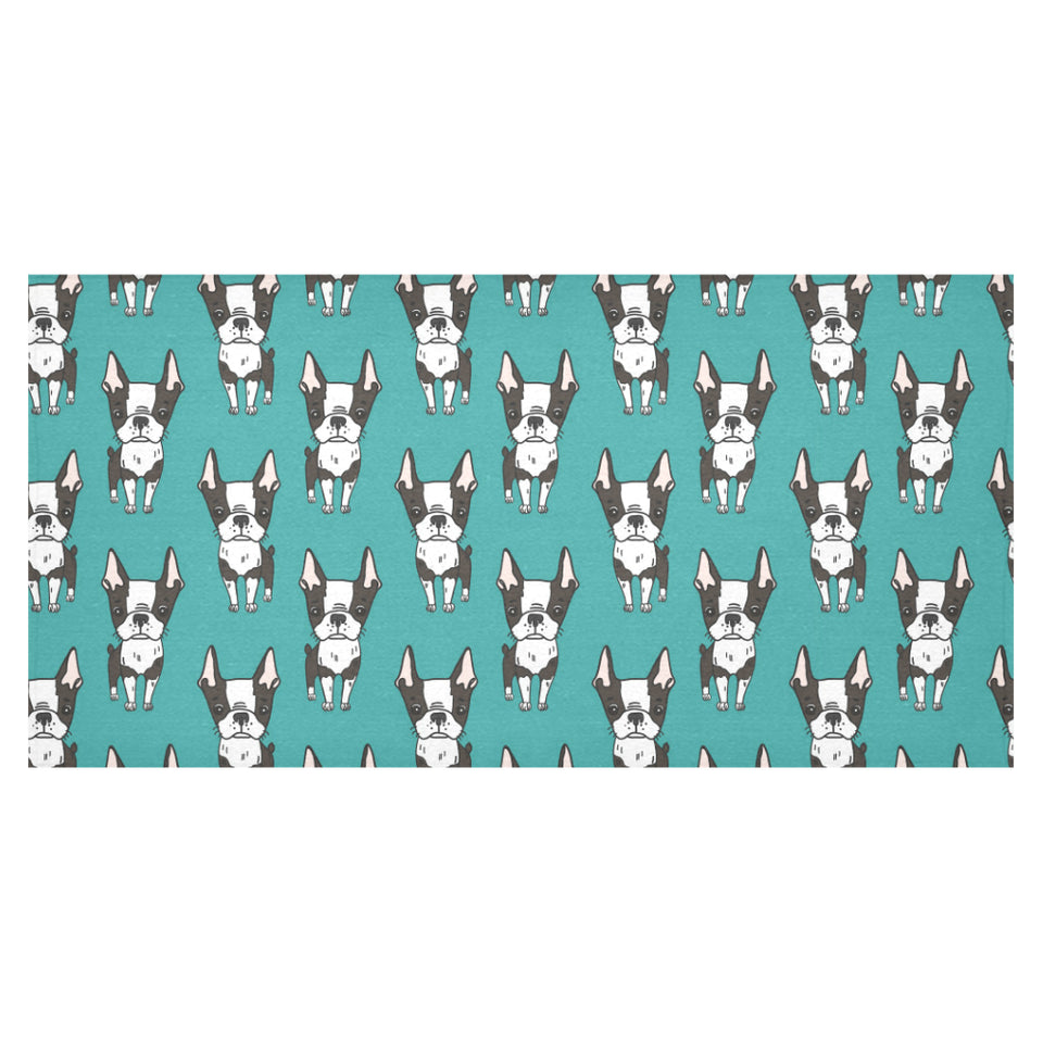 Hand drawn boston terrier dog pattern Tablecloth