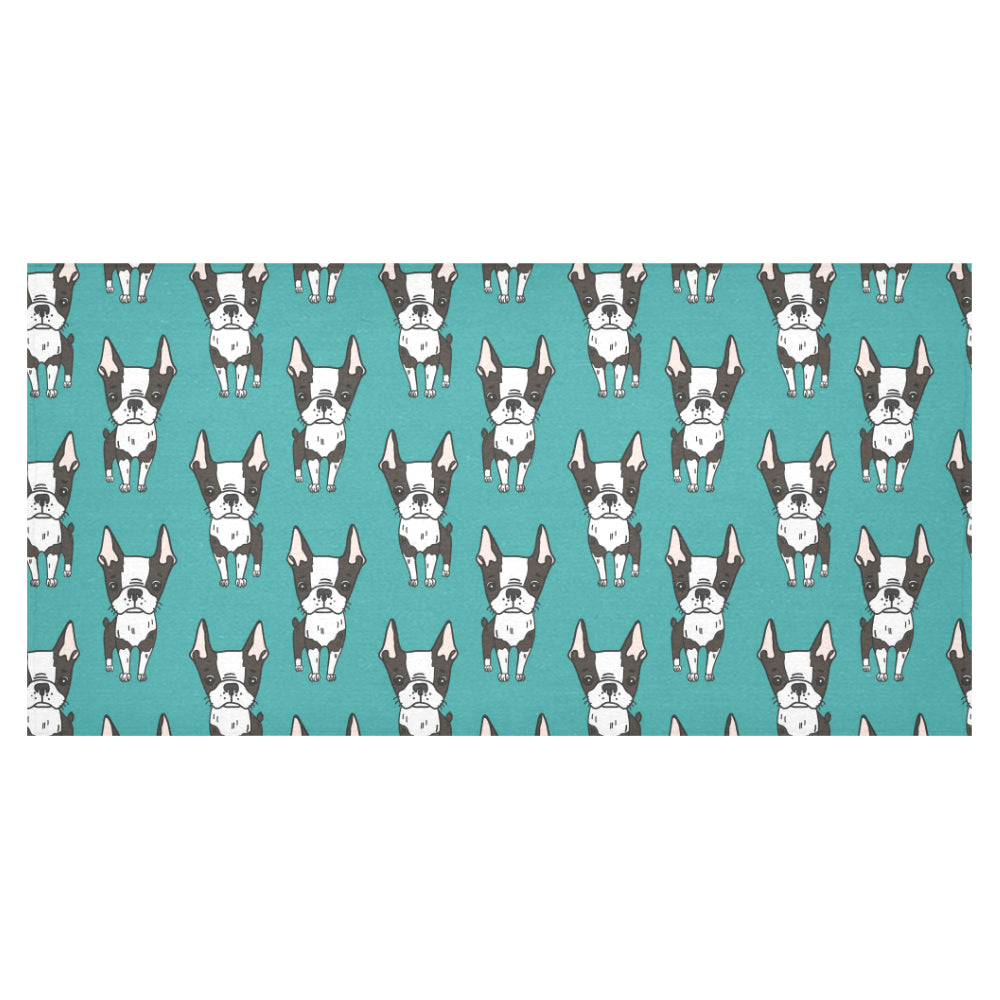 Hand drawn boston terrier dog pattern Tablecloth