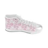 Sketch guava pattern Women's High Top Canvas Shoes White