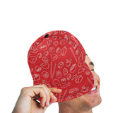 sushi pattern red background All Over Print Snapback Cap