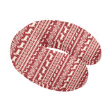 Dachshund Nordic pattern U-Shaped Travel Neck Pillow