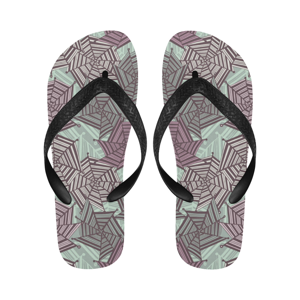 Spider web cobweb design color pattern Unisex Flip Flops