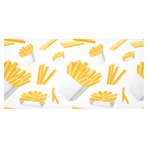 French fries white paper box pattern Tablecloth