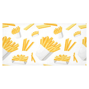 French fries white paper box pattern Tablecloth