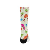 Colorful Chameleon lizard pattern Crew Socks