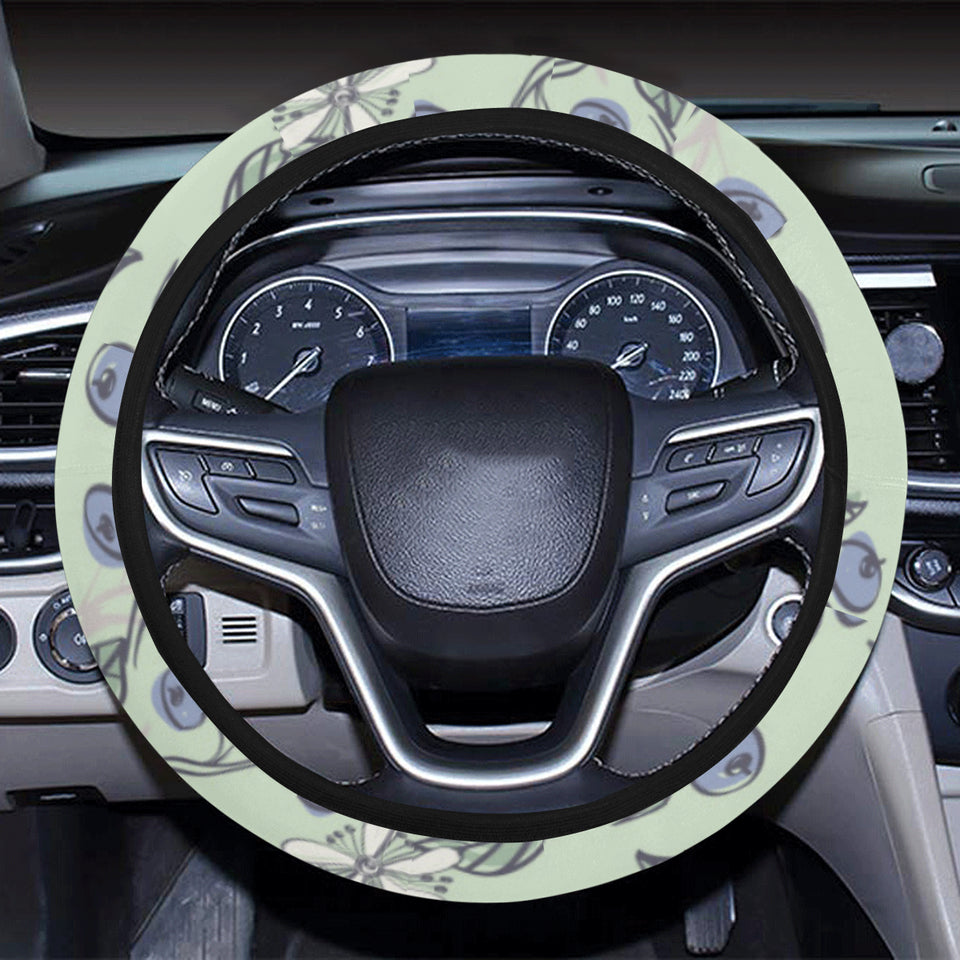 hand drawn blueberry pattern Car Steering Wheel Cover