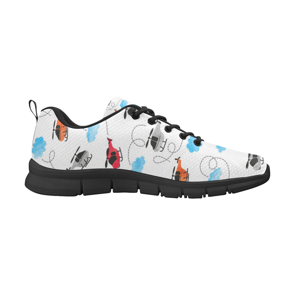 Watercolor helicopter cloud pattern Men's Sneaker Shoes