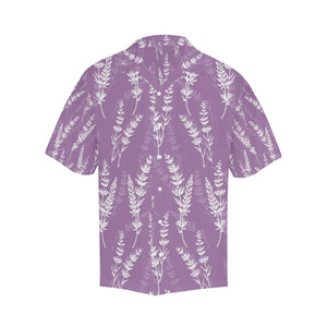 Lavender flowers purple pattern Men's All Over Print Hawaiian Shirt