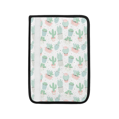 Pastel color cactus pattern Car Seat Belt Cover