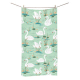 White swan lake pattern Bath Towel