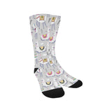 Cute Llama Alpaca pattern Crew Socks