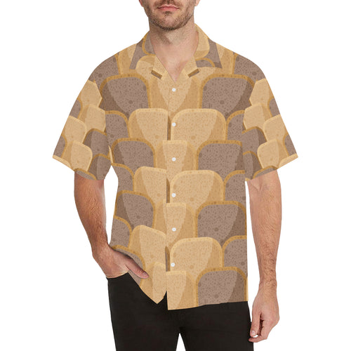 Bread Toast Pattern Print Design 04 Men's All Over Print Hawaiian Shirt (Model T58)