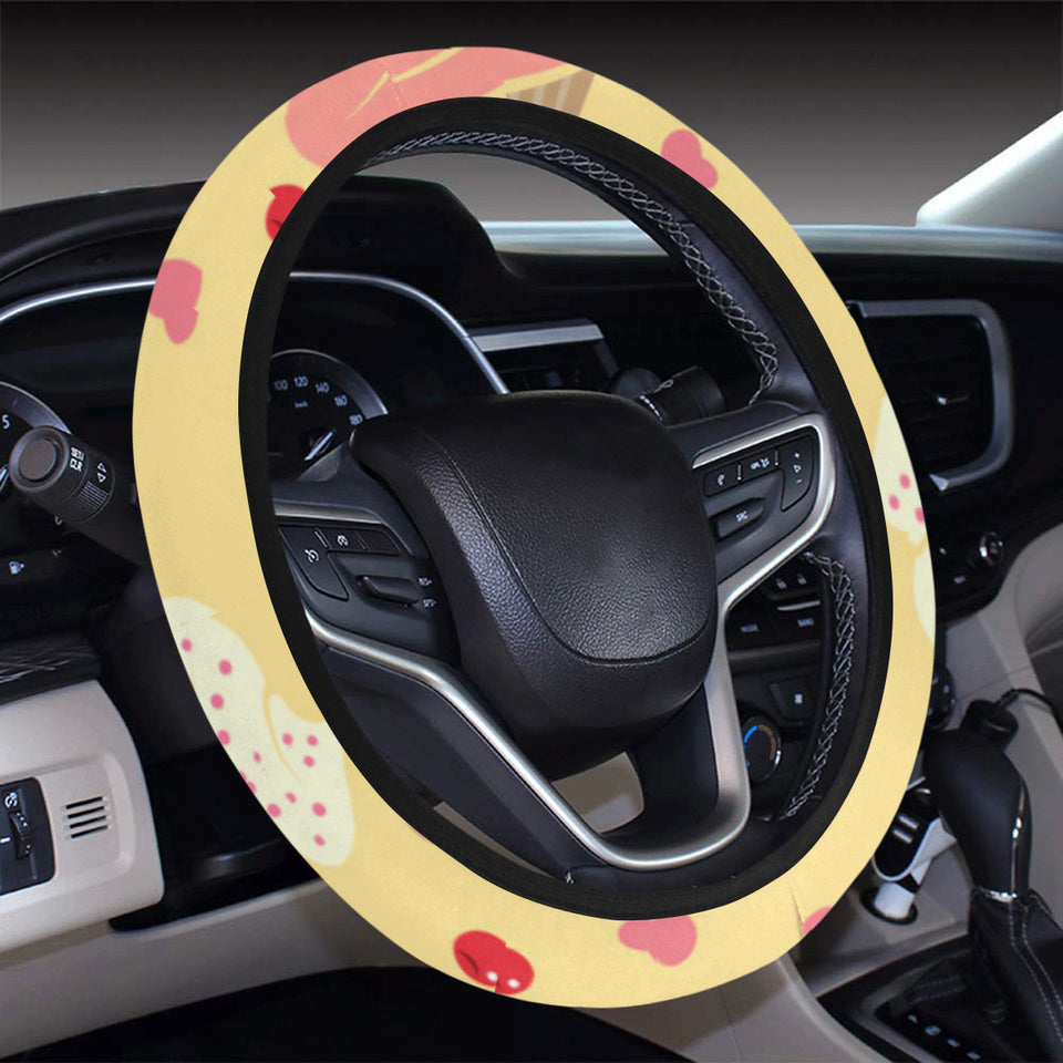 cake cupcake heart cherry pattern Car Steering Wheel Cover