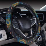 Beautiful peacock feather pattern Car Steering Wheel Cover