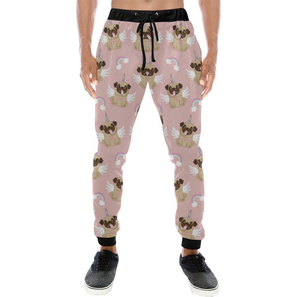Cute unicorn pug pattern Unisex Casual Sweatpants