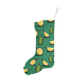 Durian pattern green background Christmas Stocking