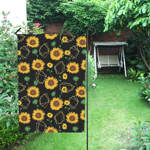 sunflower golden polygonal shapes House Flag Garden Flag