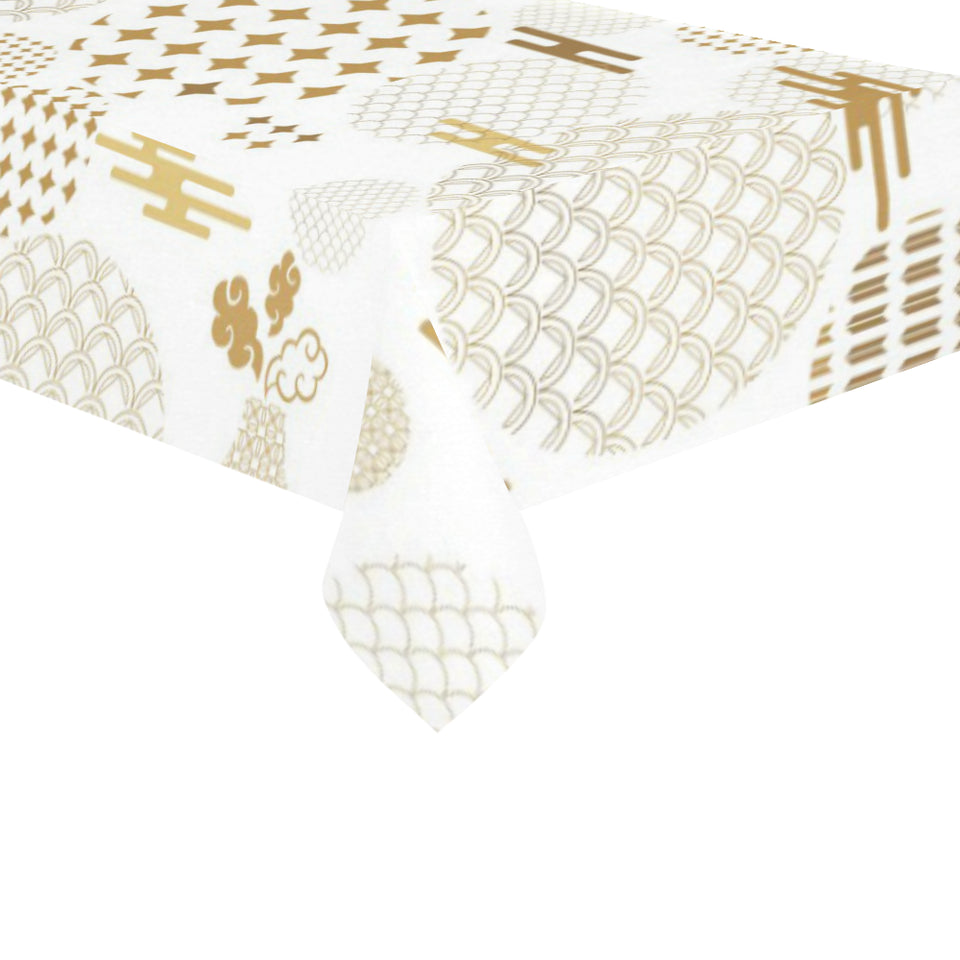 Beautiful gold japanese pattern Tablecloth