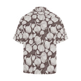Garlic bulb dark background Men's All Over Print Hawaiian Shirt