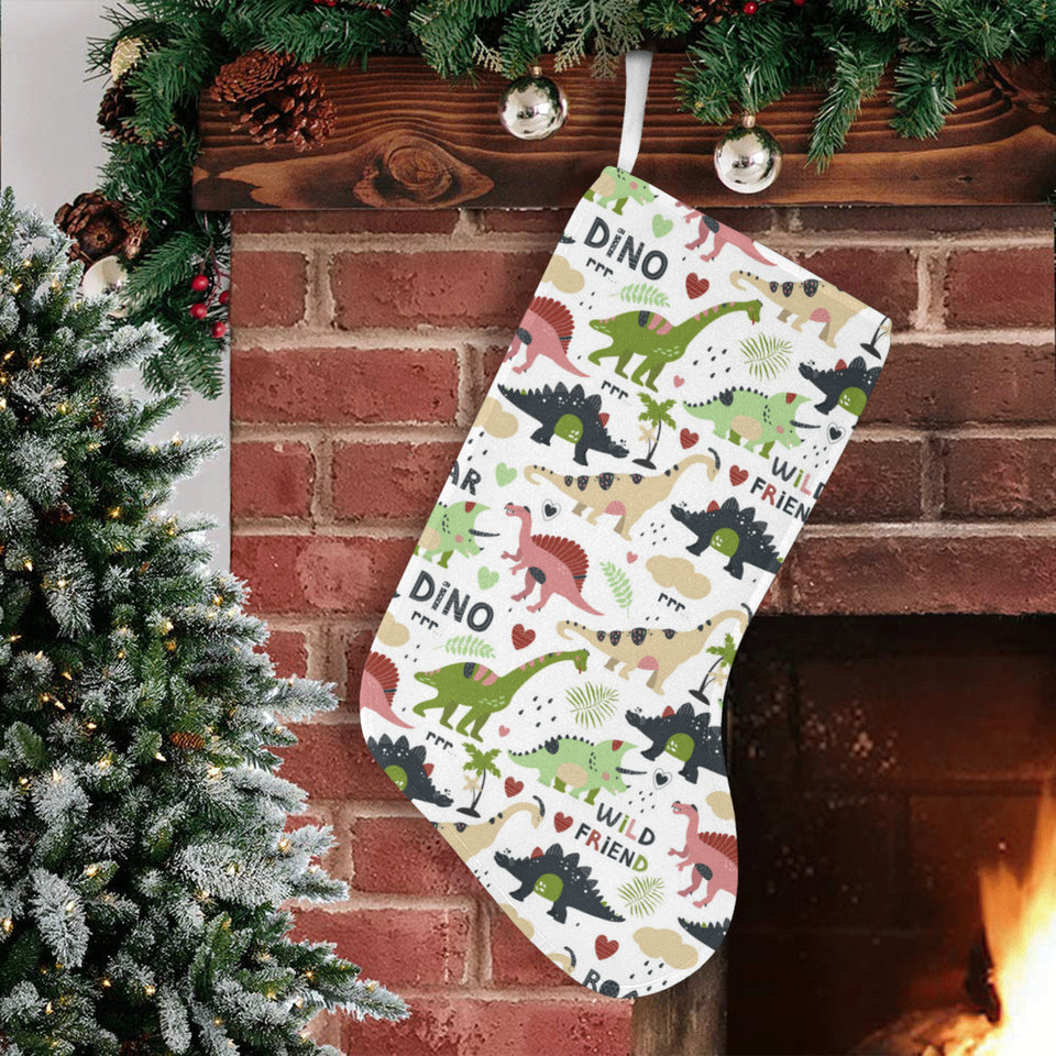 Cute dinosaurs pattern Christmas Stocking