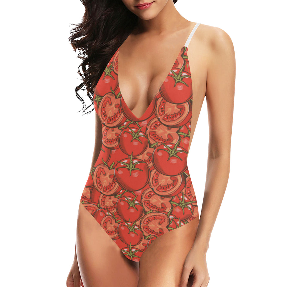 Red Tomato Pattern Women's One-Piece Swimsuit