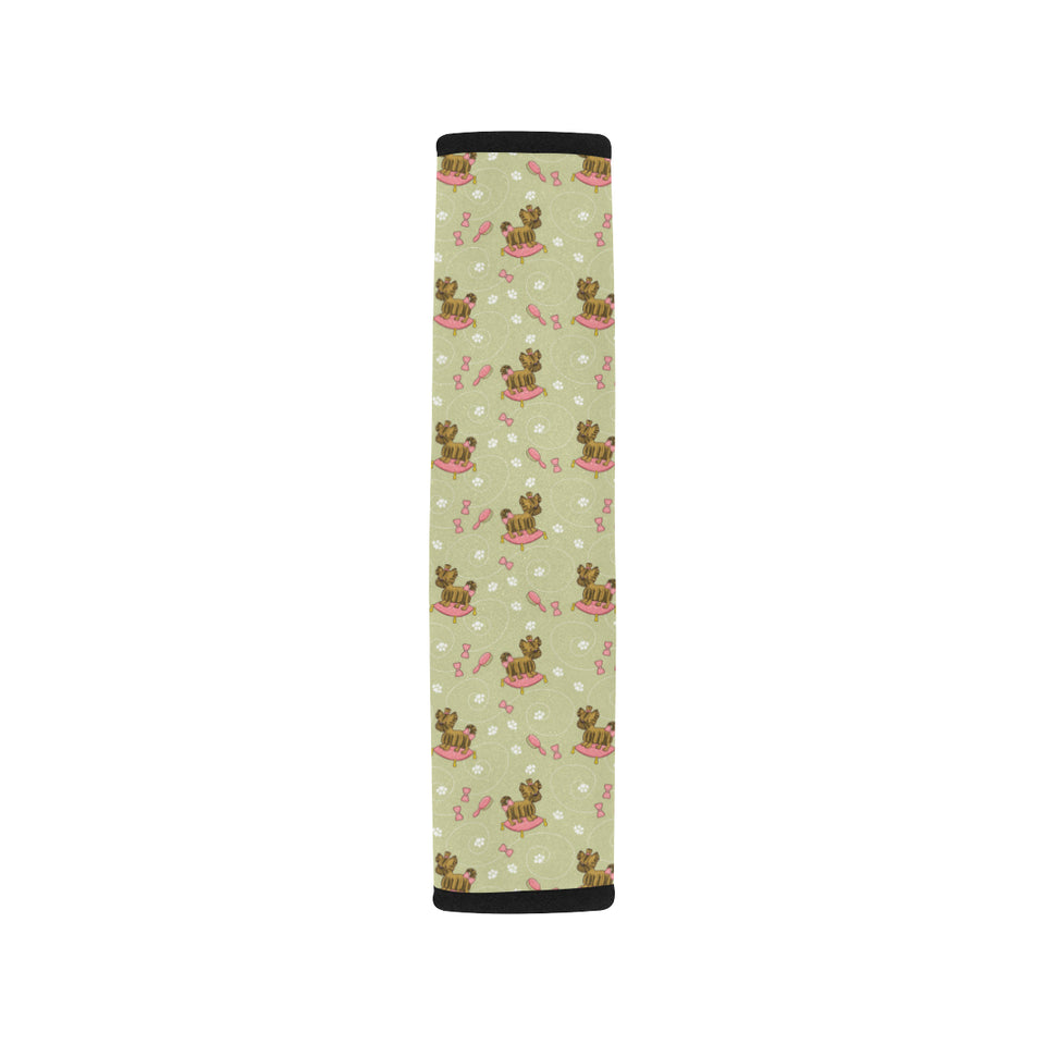 Yorkshire Terrier Pattern Print Design 01 Car Seat Belt Cover