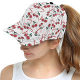 Hand drawn cherry pattern All Over Print Snapback Cap