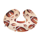American football ball design pattern U-Shaped Travel Neck Pillow