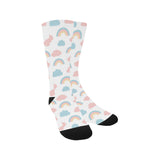 Cute rainbow clound pattern Crew Socks